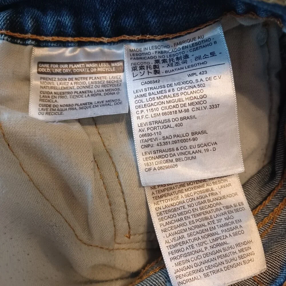 MEN'S LEVI'S BLUE JEANS 505 Straight Leg Medium Wash Denim Size 40W X 30L